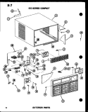 100 SERIES COMPACT EXTERIOR PARTS Diagram and Parts List for ES108-2EK P6723121R Amana Air Conditioner