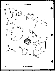 Interior Parts Diagram and Parts List for ES619-3S P67119-16R Amana Air Conditioner