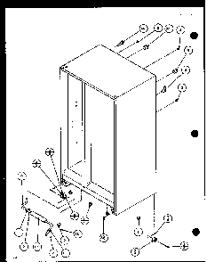 Section 24 Diagram and Parts List for SL22JB-P1116005W  Amana Refrigerator
