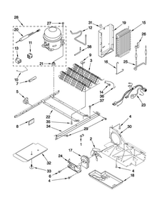 Unit Parts Diagram and Parts List for MSD2550VES02  Maytag Refrigerator