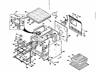 Body Section Diagram and Parts List for 8504237710  Kenmore Range