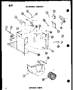 Interior Parts Diagram and Parts List for ES12-2MS P54974-48R Amana Air Conditioner