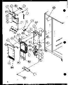 Section 19 Diagram and Parts List for SL22JB-P1116005W  Amana Refrigerator