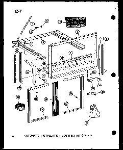Automatic Installation Mounting Kit Diagram and Parts List for ES12-2MS P54974-48R Amana Air Conditioner