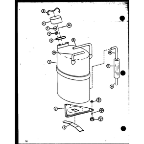Diagram 14 Diagram and Parts List for PTC15300B P9913520R Amana Air Conditioner
