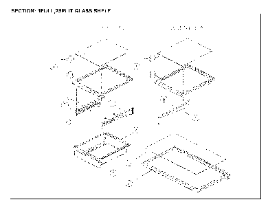 Full And Split Glass Shelves Diagram and Parts List for 11161205713  Kenmore Refrigerator