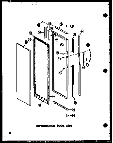 Refrigerator Door Assy Diagram and Parts List for SD19W-P60340-36W  Amana Refrigerator