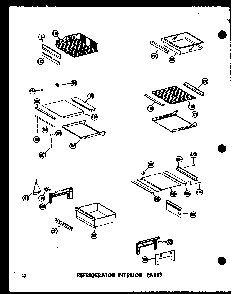 Refrigerator Interior Parts Diagram and Parts List for SD19W-P60340-36W  Amana Refrigerator