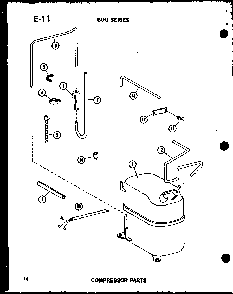 Compressor Parts Diagram and Parts List for ES619-3S P67119-16R Amana Air Conditioner