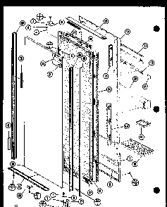 Refrigerator Door Assembly Diagram and Parts List for SDI22F-L-P7700011WL  Amana Refrigerator