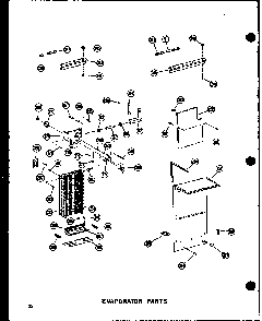 Evaporator Parts Diagram and Parts List for SDI22N-1-C-P60230-91WC  Amana Refrigerator