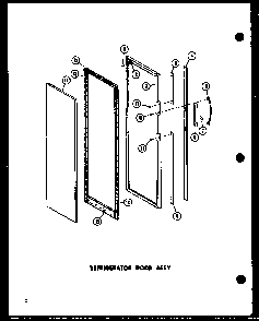 Refrigerator Door Insulation Assy. Diagram and Parts List for ESR22C-G-P73900-10WG  Amana Refrigerator