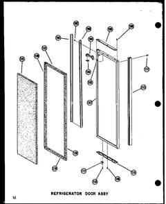 Refrigerator Door Assy Diagram and Parts List for SDI22N-1-C-P60230-91WC  Amana Refrigerator