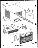 EXTERIOR PARTS Diagram and Parts List for ES614-2R P5472097R Amana Air Conditioner