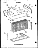 EVAP PARTS Diagram and Parts List for ES614-2R P5472097R Amana Air Conditioner
