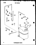 COMPRESSOR PARTS Diagram and Parts List for ES614-2R P5472097R Amana Air Conditioner