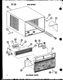EXTERIOR PARTS Diagram and Parts List for ES6243S P6711917R Amana Air Conditioner