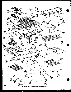 Freezer-refrigerator Parts Diagram and Parts List for ESR12C-P73953-7W  Amana Refrigerator