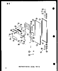 Refrigerator Door Parts Diagram and Parts List for SDI22W-P60350-32W  Amana Refrigerator
