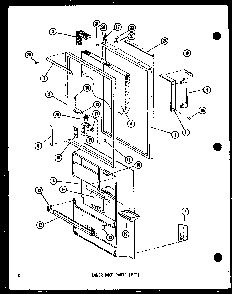 Lower Door Parts Diagram and Parts List for ESR14D-P73953-16W  Amana Refrigerator