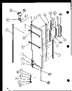 Section 6 Diagram and Parts List for SL22JB-P1116005W  Amana Refrigerator