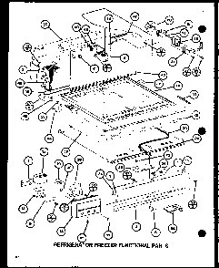 Section 28 Diagram and Parts List for CIC-4H-P7621308W  Amana Refrigerator