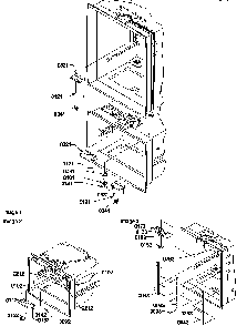 Light Switches & Drain Funnel Diagram and Parts List for BX20S5W-P1196507WW  Amana Refrigerator