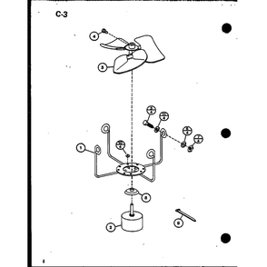 Motor Mount Diagram and Parts List for RCF36U01B P68446-8C Amana Air Conditioner