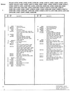 Motor Assembly Page 2 Diagram and Parts List for U4119  Hoover Upright Vacuum
