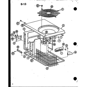 Cabinet Diagram and Parts List for RCF36U01B P68446-8C Amana Air Conditioner