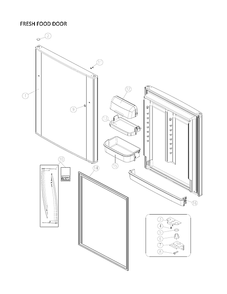 Fresh Food Door Parts Diagram and Parts List for 11161209716  Kenmore Refrigerator