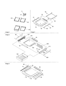 Refrig. Freature, Shelf And Deli Diagram and Parts List for BRD18V1E-P1326501WB  Amana Refrigerator