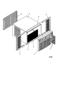Outer Case Assembly Diagram and Parts List for RC07090A1D PRC07090A1DA Amana Air Conditioner