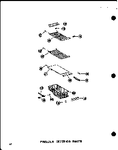 Freezer Interior Parts Diagram and Parts List for SDI22N-1-C-P60230-91WC  Amana Refrigerator