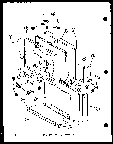 Upper Door Parts Diagram and Parts List for ESR16B-P60303-79W  Amana Refrigerator