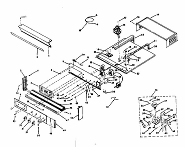 Control Section Diagram and Parts List for 8504277590  Kenmore Range