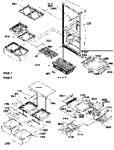 Shelving Assemblies Diagram and Parts List for BX21TW-P1196513WW  Amana Refrigerator