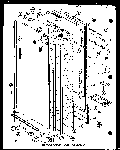 Refrigerator Door Assembly Diagram and Parts List for SDI22GL-P7745505WL  Amana Refrigerator
