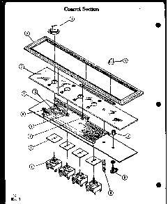 Control Section Diagram and Parts List for AKM-1B-P85549-3S  Amana Range