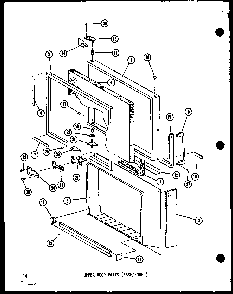 Upper Door Parts Diagram and Parts List for ESR16A-A-P60303-45WA  Amana Refrigerator