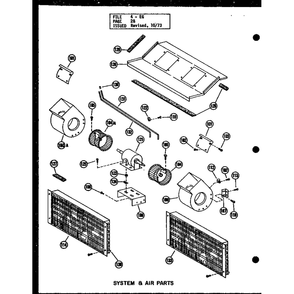 System & Air Parts 4 Diagram and Parts List for EG25,12-1 P54688-9C Amana Air Conditioner