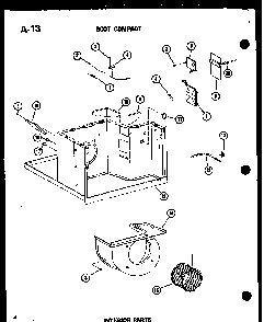 Interior Parts Diagram and Parts List for ES12-2MS P54974-48R Amana Air Conditioner