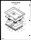 GLASS TOP SECTION Diagram and Parts List for QDU-878  Amana Range