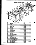 BLACK GLASS DOOR Diagram and Parts List for QDU-838  Amana Range