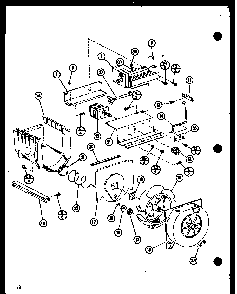 Icemaker/fan, Motor Diagram and Parts List for SDI22F-L-P7700011WL  Amana Refrigerator