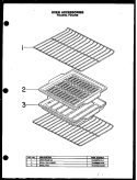 OVEN ACCESSORIES Diagram and Parts List for FDU258  Amana Range