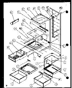 Section 10 Diagram and Parts List for SL22JB-P1116005W  Amana Refrigerator