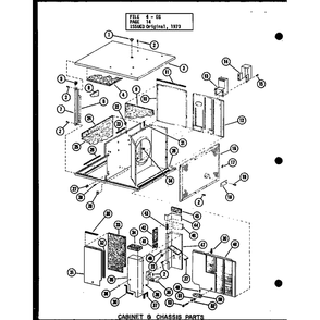 Cabinet & Chassis Parts 2 Diagram and Parts List for EG25,12-1 P54688-9C Amana Air Conditioner