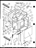 CABINET SECTION SINGLE OVEN Diagram and Parts List for AO27SC P8575501S Amana Range