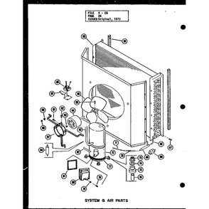 System & Air Parts 3 Diagram and Parts List for EG25,12-1 P54688-9C Amana Air Conditioner